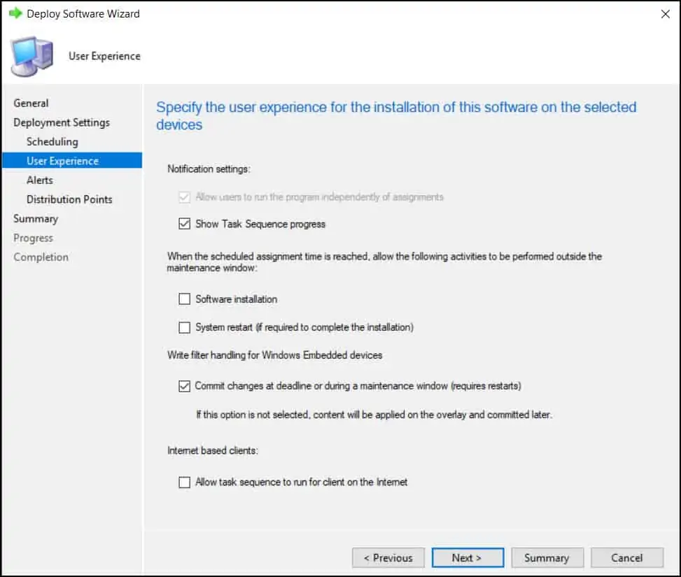 Deploy Windows 10 21H2 using SCCM - User Experience