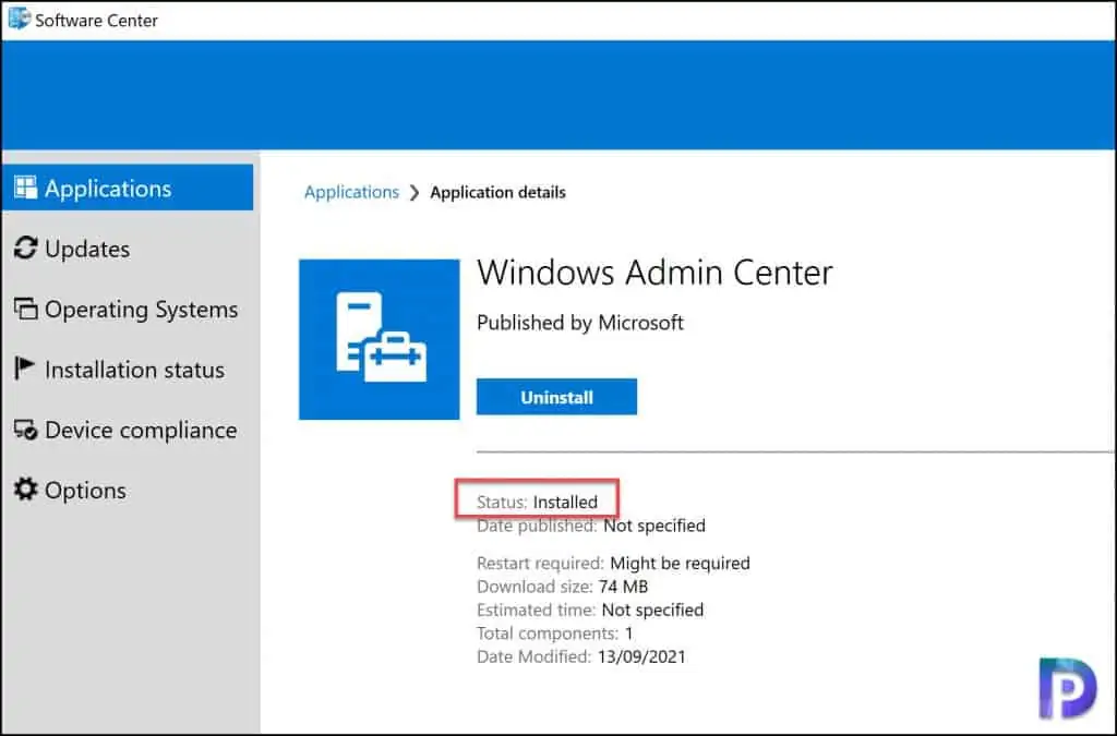 Deploy Windows Admin Center using SCCM