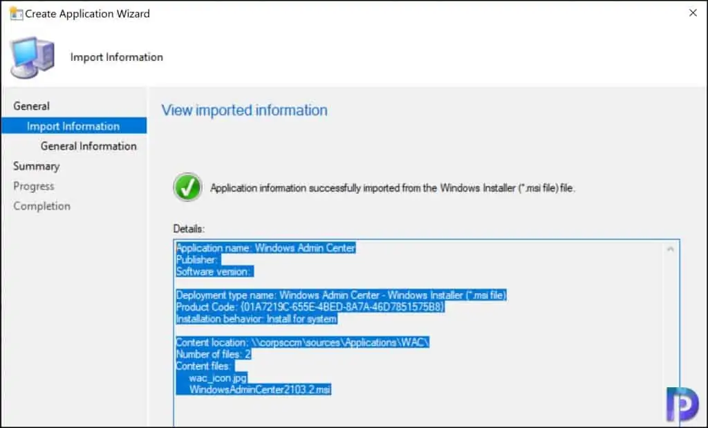 Add Windows Admin Center Application in SCCM