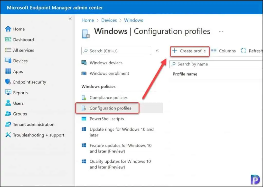 Disable Cortana using Intune - Create Configuration Profile