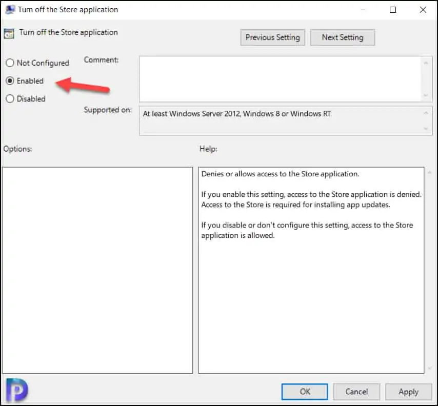 Disable Microsoft Store on Windows using Group Policy