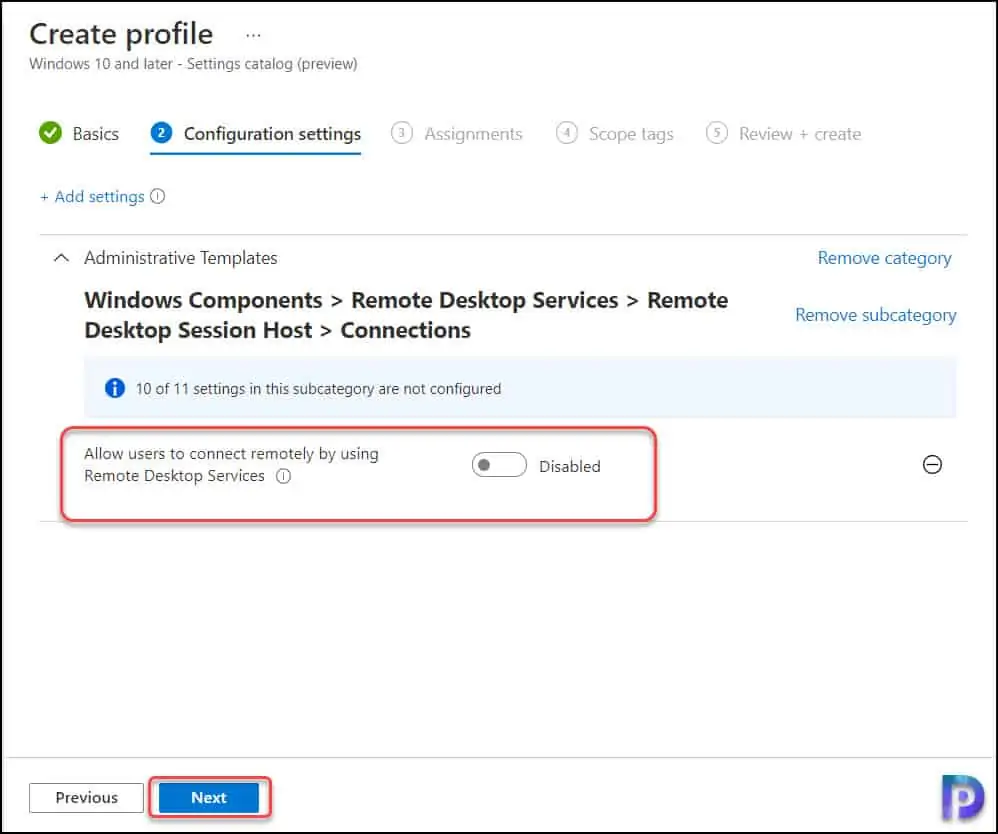 Allow users to connect remotely by using Remote Desktop Services