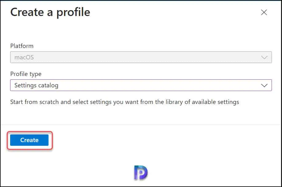 Create Configuration Profile in Intune