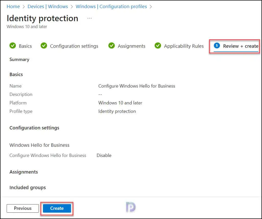 Configure Windows Hello for Business using Intune