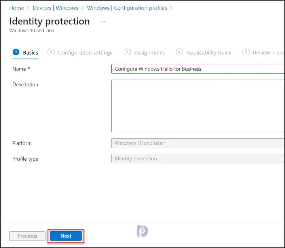 Configure Windows Hello for Business using Intune