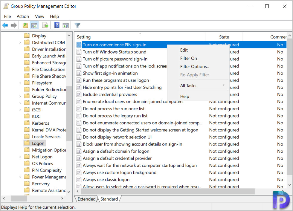 Disable Windows Hello Using Group Policy