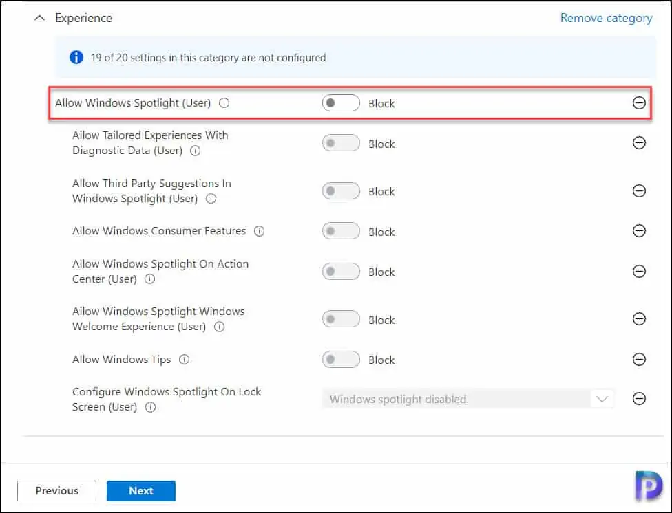 Disable Windows Spotlight Using Intune