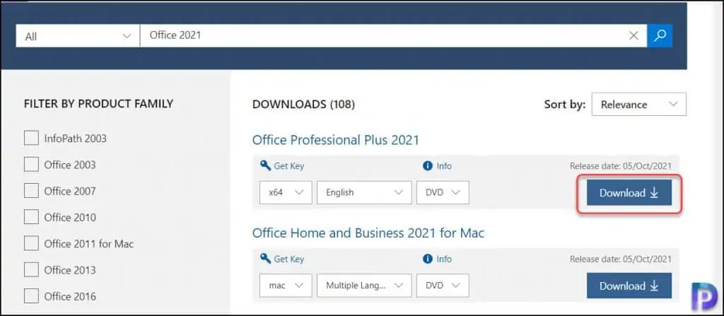 Download Microsoft Office 2021