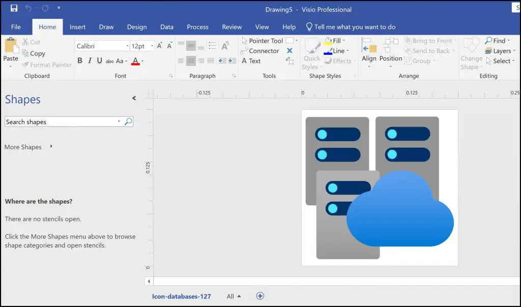 Open Azure Architecture Icons in Visio