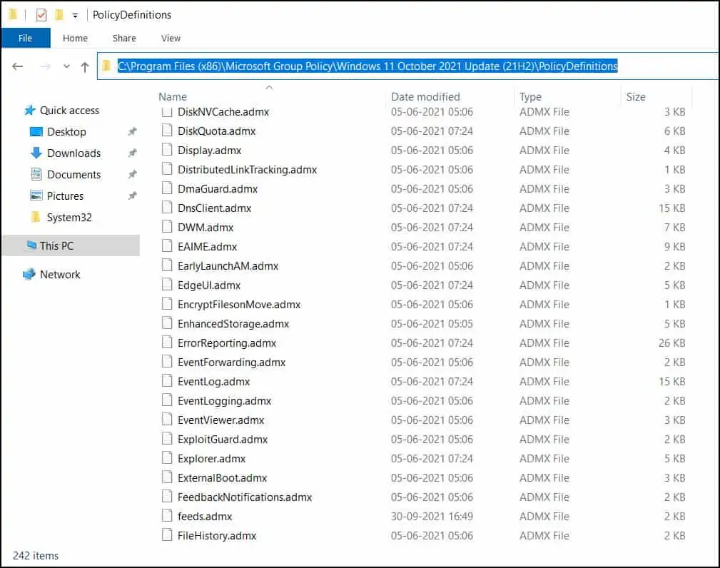 New Windows 11 Administrative Templates