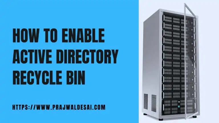 Easily Enable Active Directory Recycle Bin | AD Recycle Bin