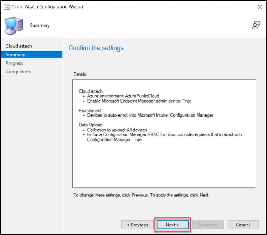 Enable SCCM Cloud Attach