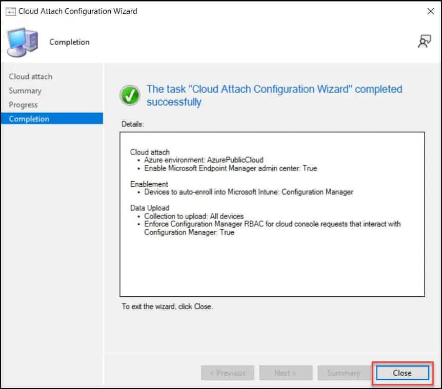 Enable Cloud Attach in SCCM