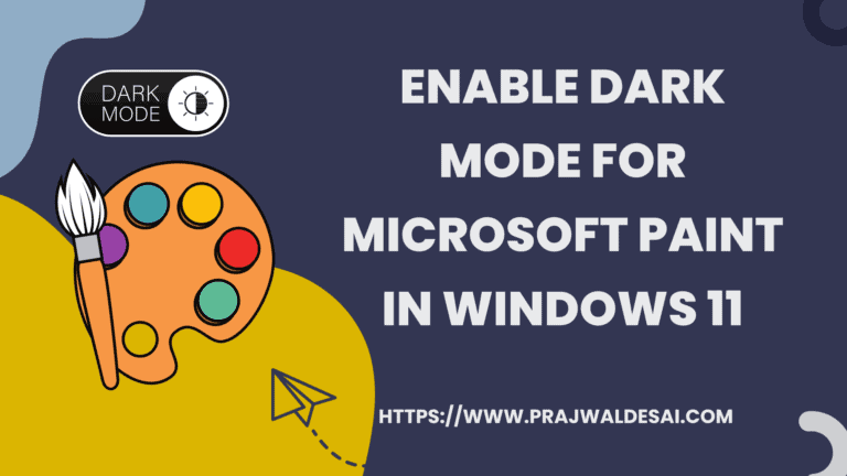 Enable Dark Mode for Microsoft Paint App in Windows 11