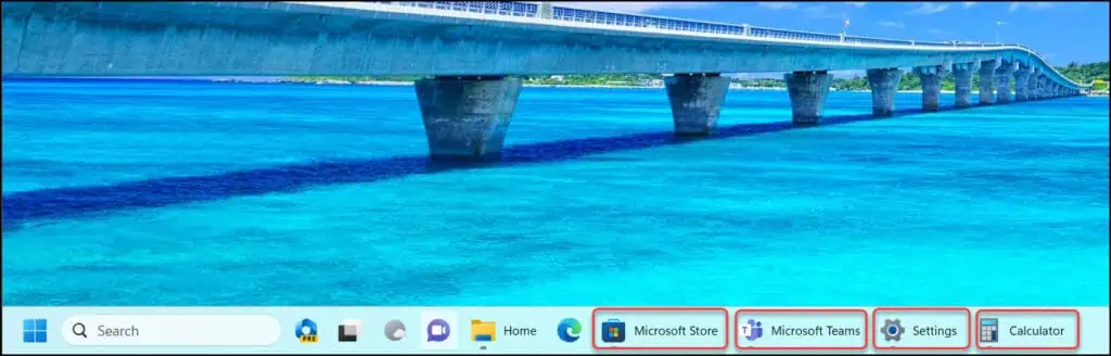 Enable Never Combine Taskbar Buttons in Windows 11