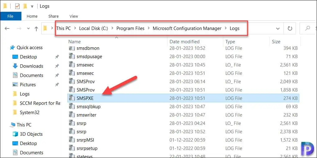 SCCM PXE Responder Logs - Location of SMSPXE.log