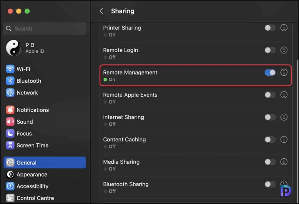 Enable Remote Management on Mac