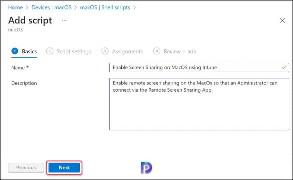 Enable Screen Sharing on MacOS using Intune