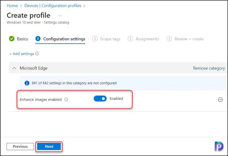 Enhance Images in Microsoft Edge using Intune