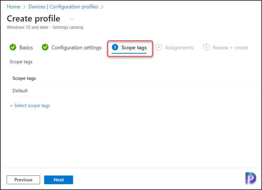 Intune Scope Tags