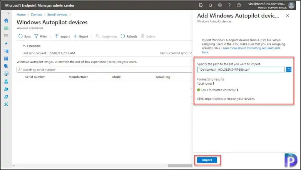 Enroll HoloLens 2 Device for Autopilot Deployment