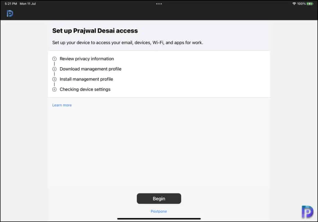 Set up iOS/iPadOS Device for Enrollment