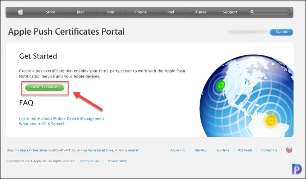 Create an Apple MDM push certificate