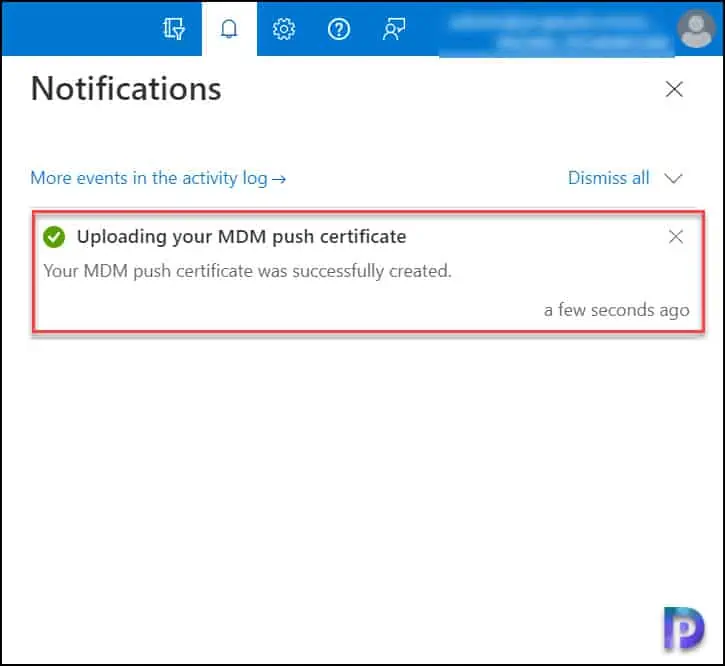 Upload Apple MDM push certificate