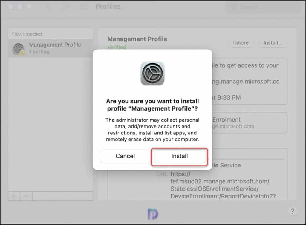 Install Management Profile | Enroll macOS devices in Intune using Company Portal App