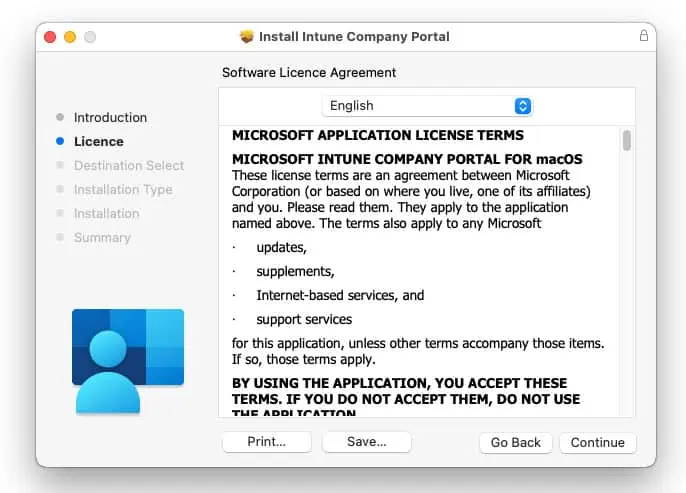 Install Intune Company Portal App for Mac Enrollment