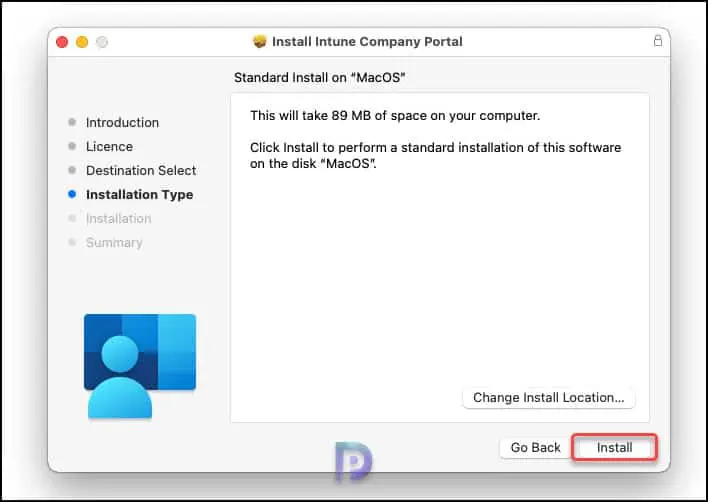 Install Intune Company Portal App for Mac Enrollment