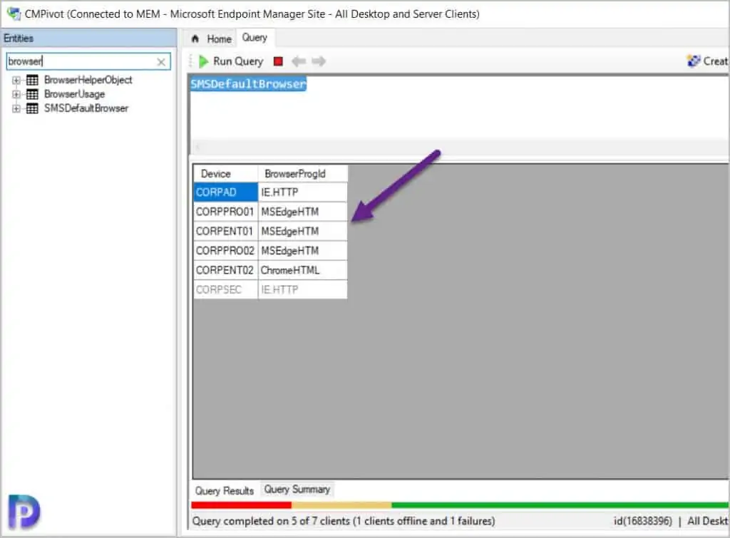 Find Default Browser using SCCM CMPivot