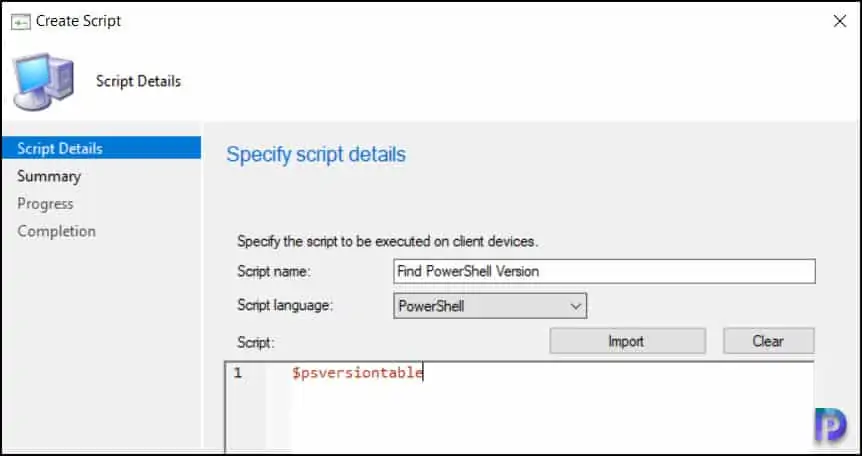 Find PowerShell Version using SCCM Scripts