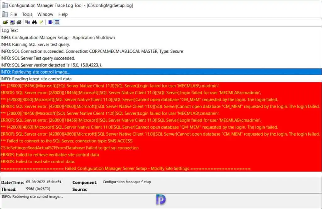 ConfigMgr Database Suspect Mode Issue