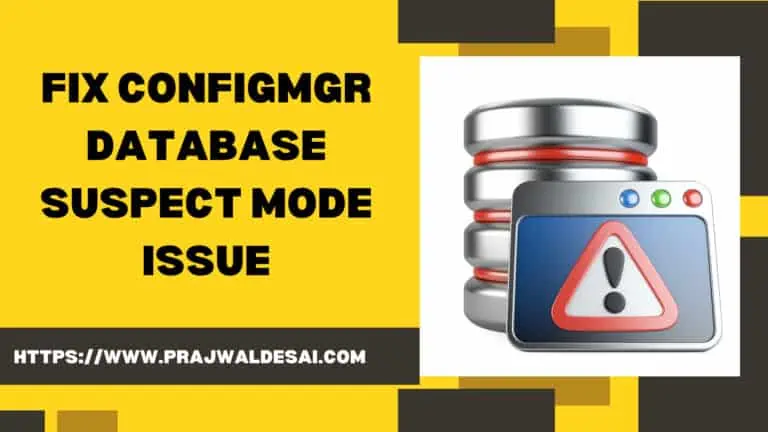 Fix ConfigMgr Database Suspect Mode Issue | Repair Database