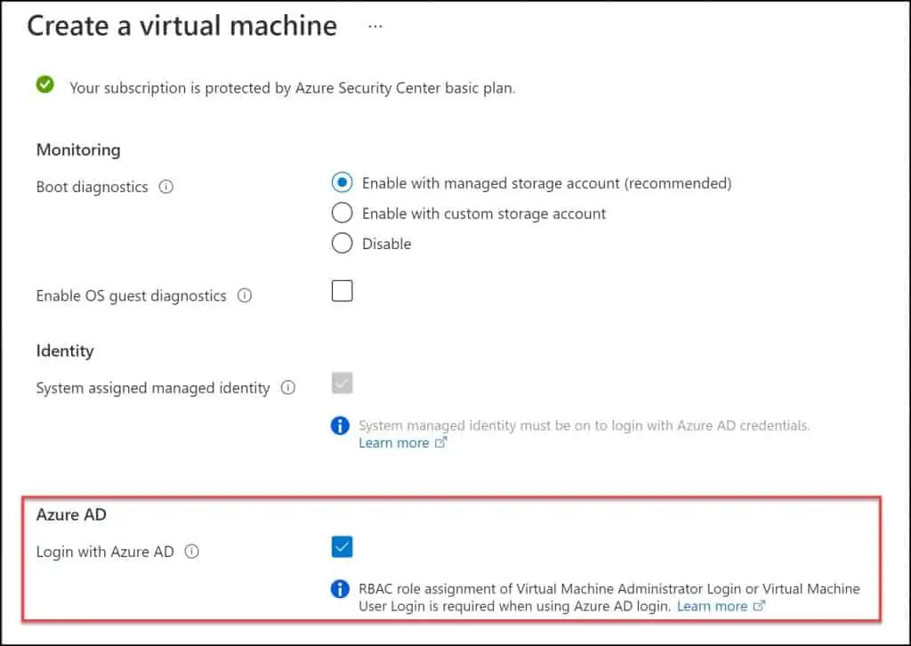 Enable Azure AD login for Windows VM