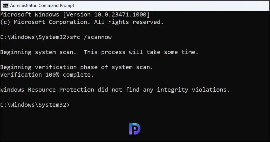 Run SFC Scan to Fix Windows Update Error 0x00000000