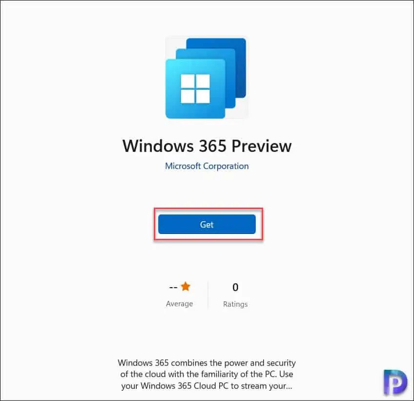 Download and Install Windows 365 App from Microsoft Store