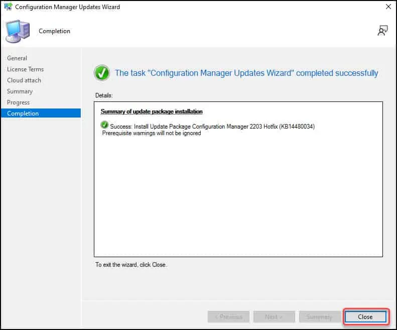 SCCM 2203 Hotfix KB14480034