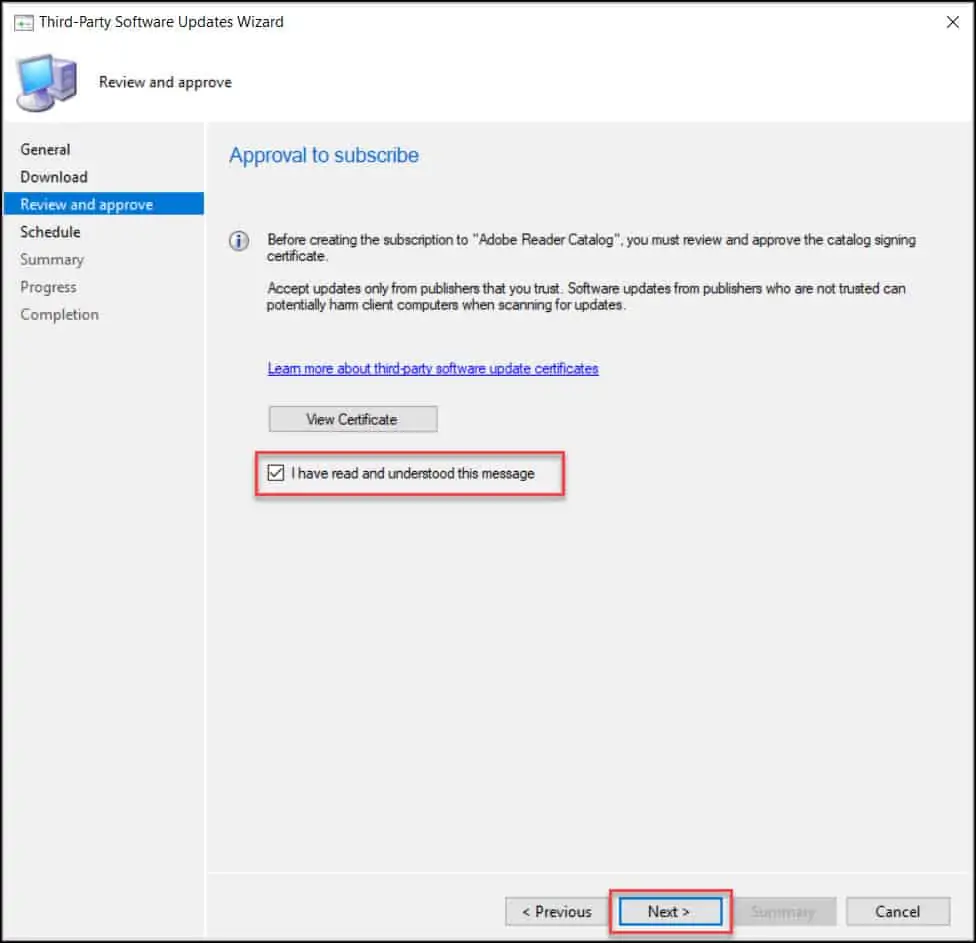 Subscribe and Add Adobe Custom Catalog in SCCM