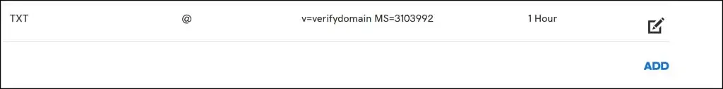 Domain DNS Entries