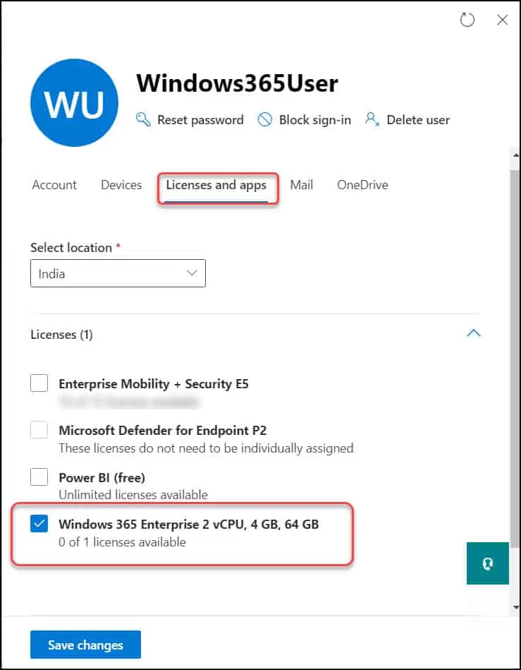 Assign license to Cloud PC users using Microsoft 365 Admin Center