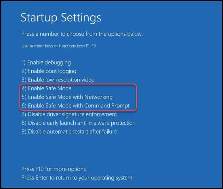 Windows 11 Safe Mode Options