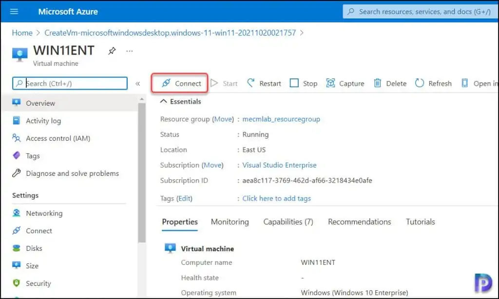 Connect to Windows 11 VM in Azure using RDP