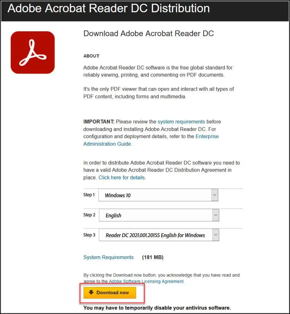 Download Adobe Acrobat Reader DC