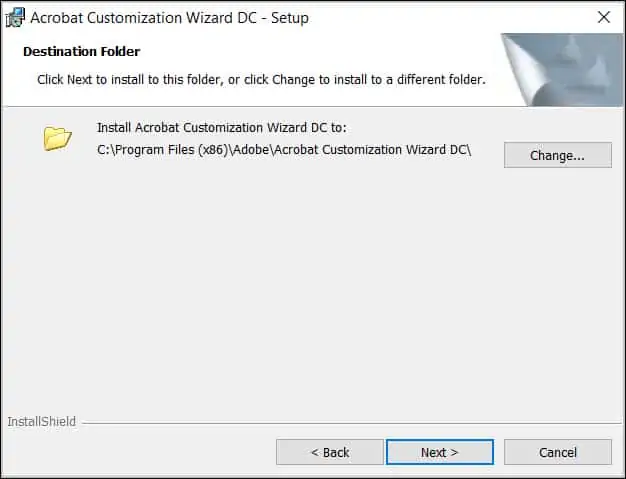 Install Acrobat Customization Wizard DC