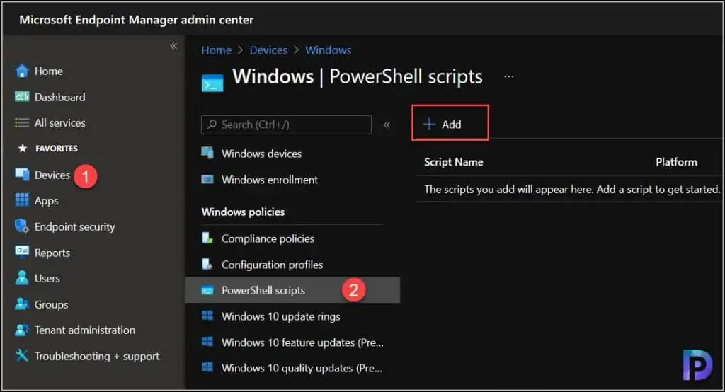 Deploy PowerShell Script using Intune