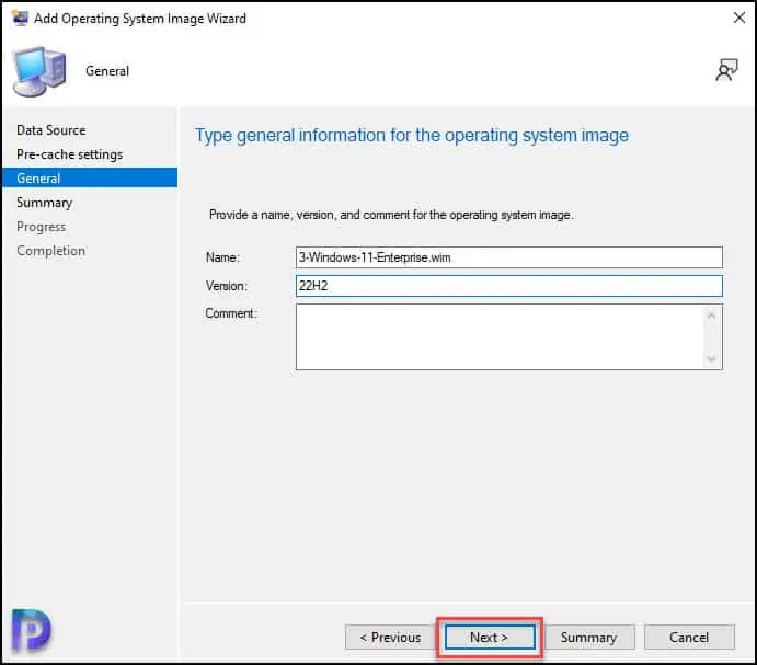 Specify the Pre-cache Settings