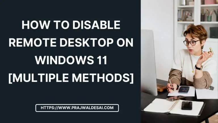 How to Turn off or disable Remote Desktop on Windows 11