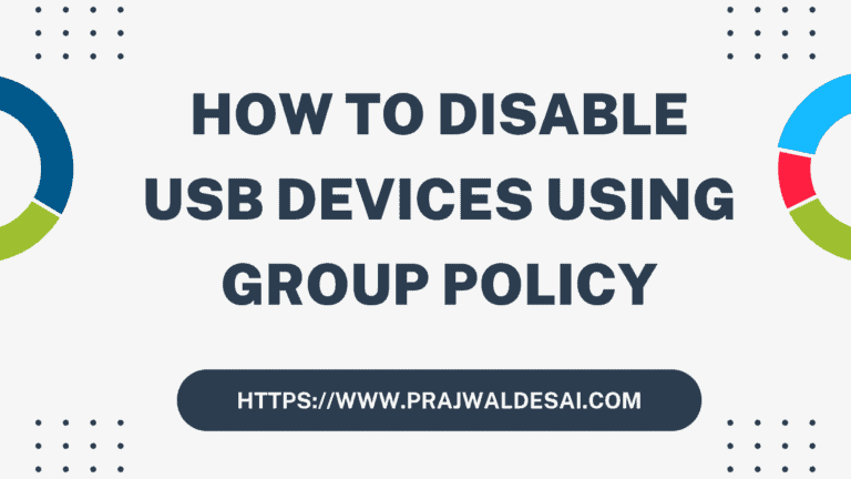 How to Block Disable USB devices using Group Policy